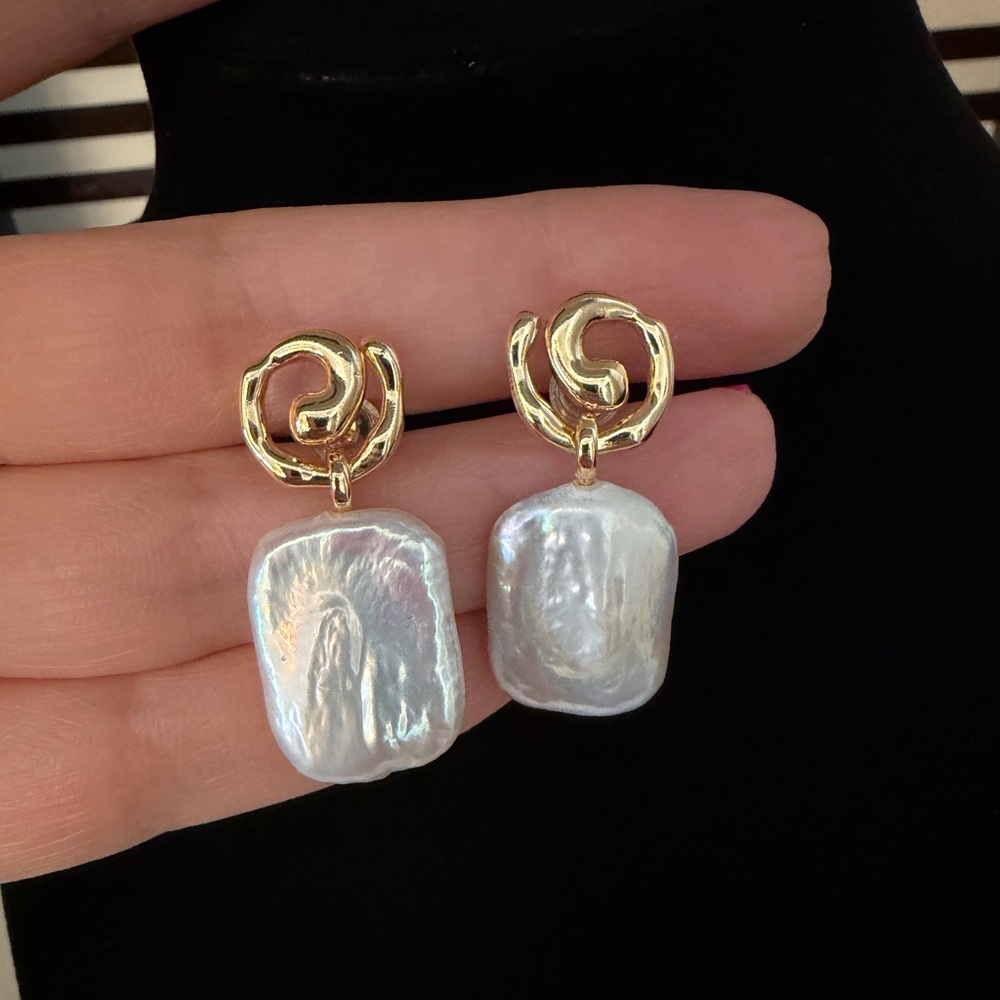Keshi Cultured Pearl Earrings